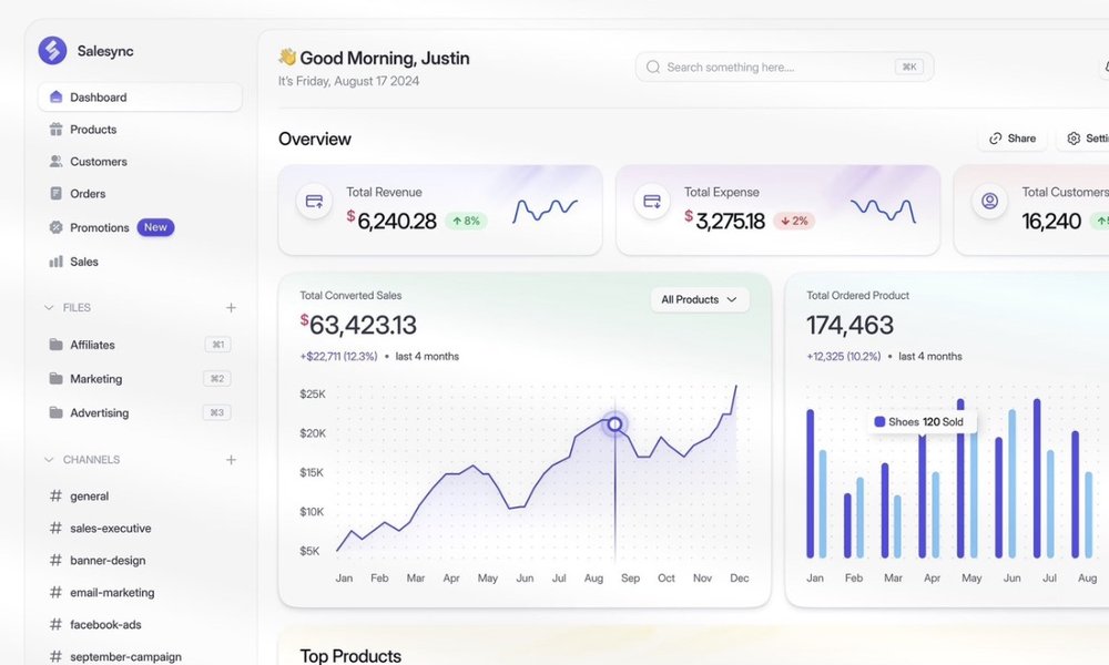 Web apps and dashboards illustration